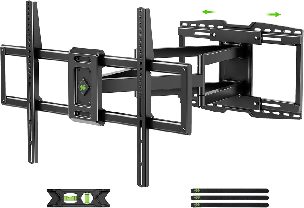 USX MOUNT Full Motion TV Wall Mount - Heavy Duty Sliding Design for 32-120" TVs | Max VESA 800x600, Swivel & Tilt