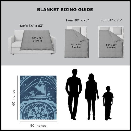 Northwest Moana Silk Touch Sherpa Throw Blanket, 50" x 60", Star Gazer
