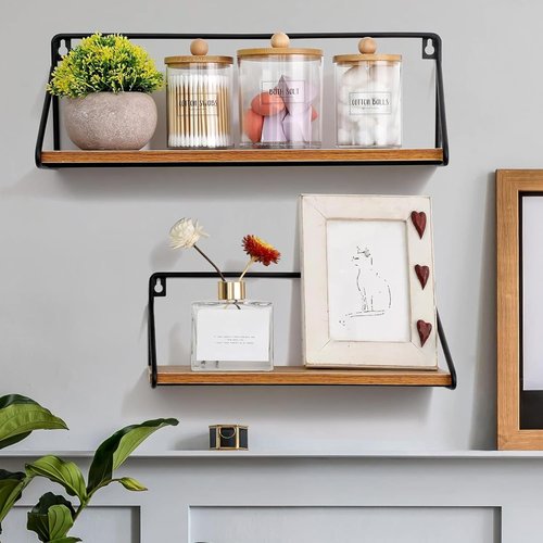 Apothecary Jar Qtip Holder Dispenser Set - 3 Pack Bamboo Lids for Stylish Vanity Storage
