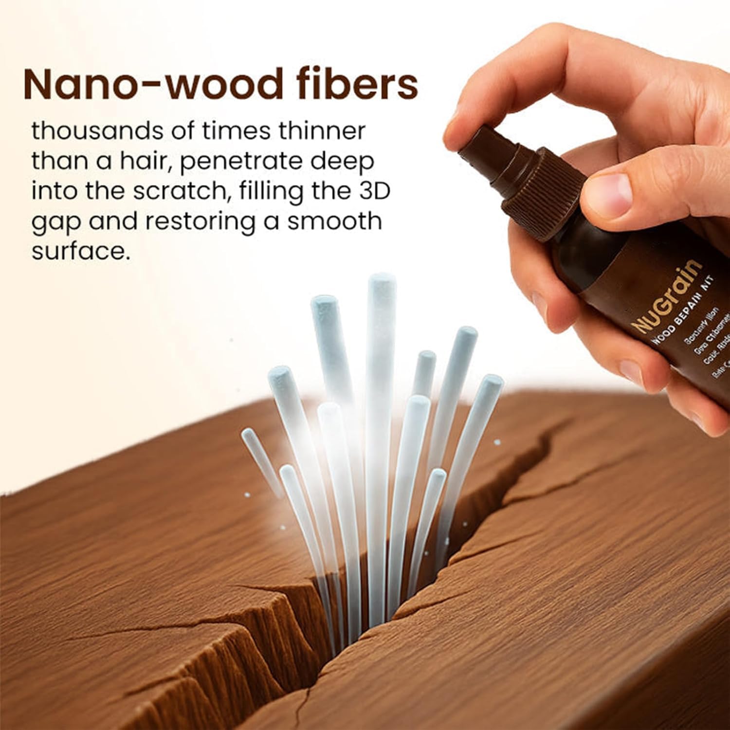 NuGrain Wood Repair Kit, Professional Wood Floor Scratch Repair, Floor Cover Nicks and Scratches, Hides Minor Defects, Restore a Finish for Wood