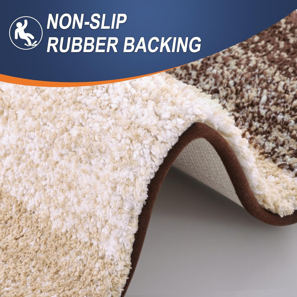 OLANLY Bathroom Rug Mat - Extra Soft Microfiber Non-Slip Bath Carpet | 30x20 Inches, Brown
