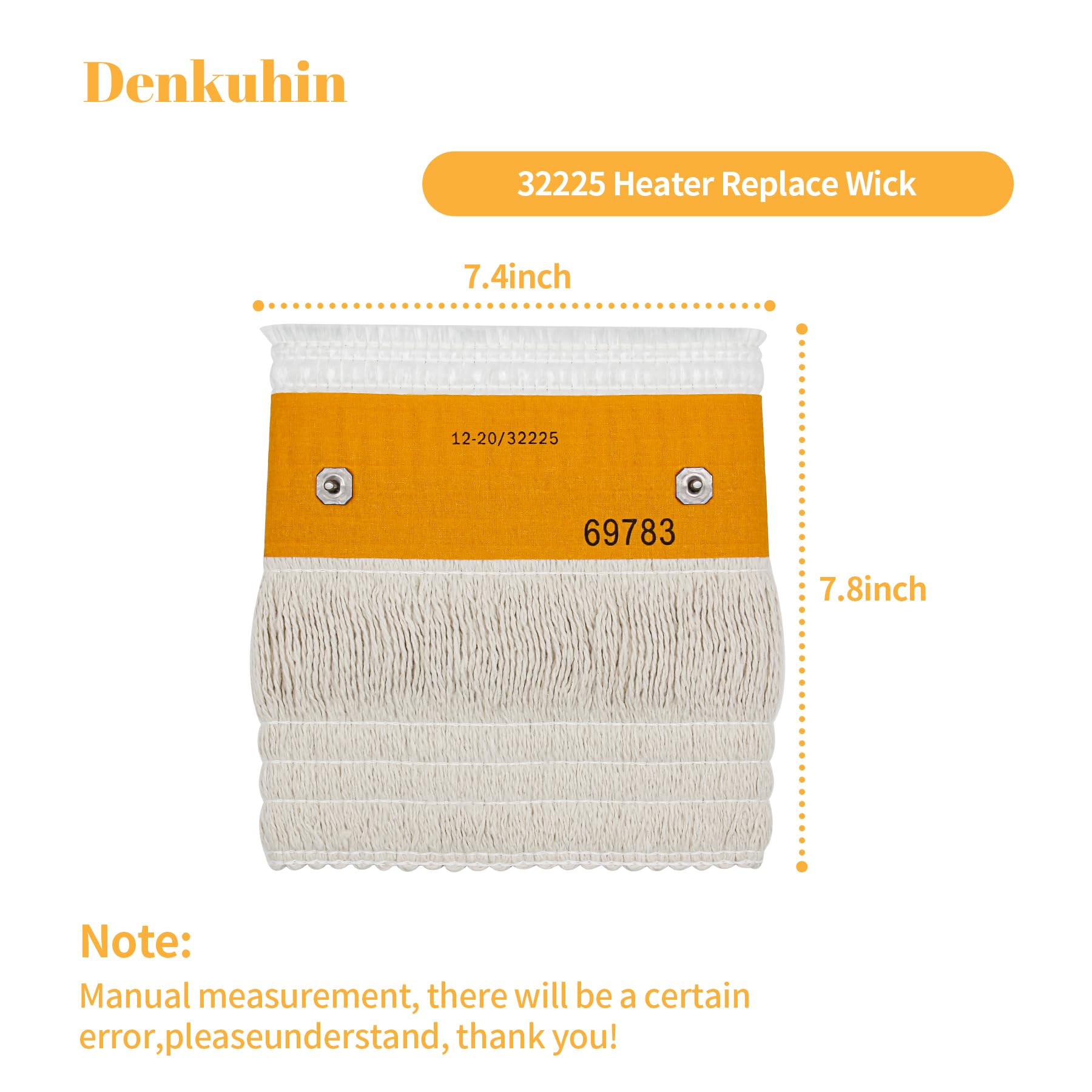 Denkuhin 32225 Kerosene Heater Wick Replacement for Kero World KW-24 (A-H), Dyna-Glo RMC-95C, DURAHEAT DH2300, Heating Wicks for Cotton/Fiberglass