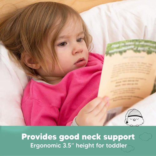 KeaBabies Toddler Pillow - Soft & Breathable 13x18 Kids Travel Pillow with Pillowcase for Ages 2-5