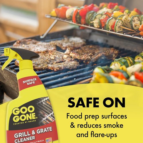 Goo Gone Grill Cleaner - 24 Ounce - Effortlessly Cleans Cooking Grates and Racks