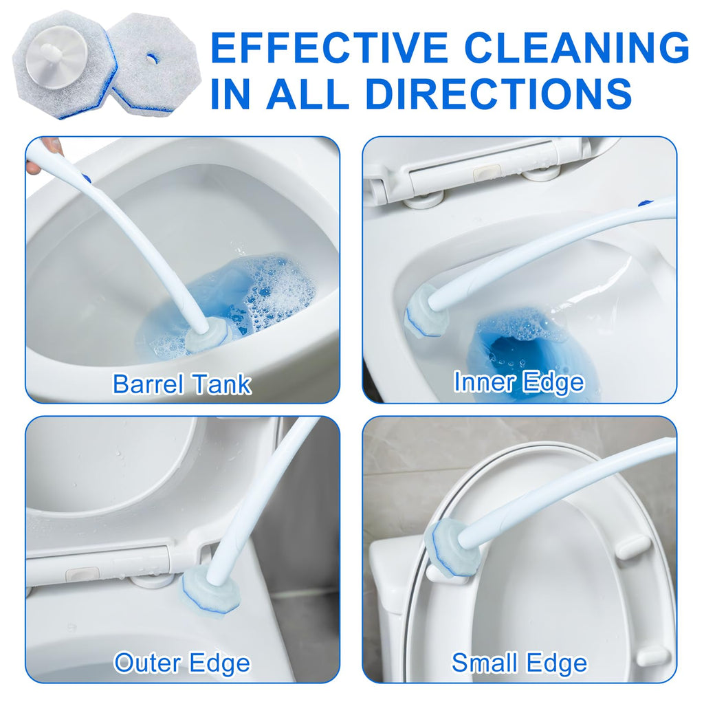 30 Count Toilet Bowl Wand Refills for Clorox, Disposable Toilet Bowl Wand Refill Compatible with Clorox Toilet Bowl Wand Clean System, Upgrade Fiber Bowl Cleaner Brush for Closestool Cleaning.