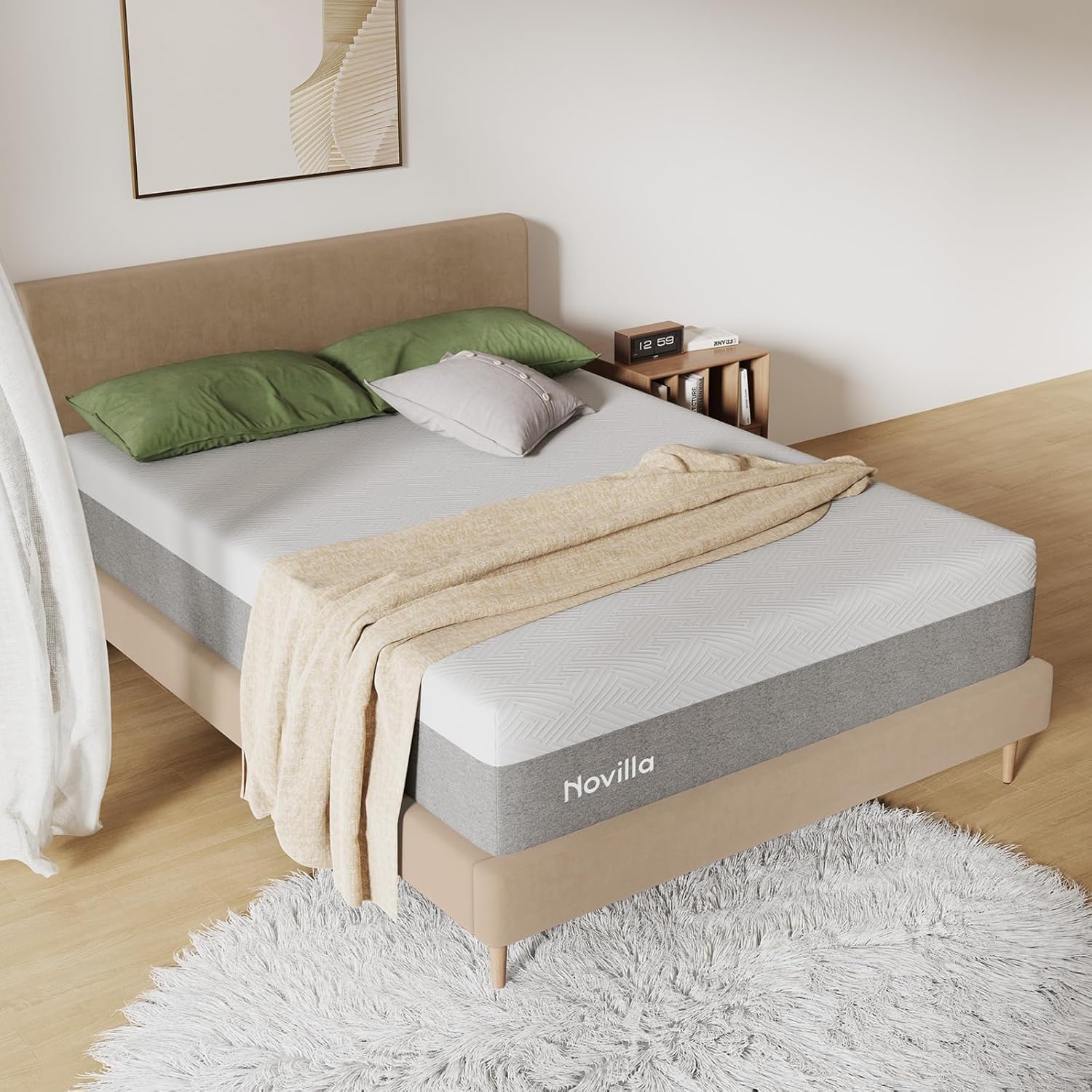 Novilla Full Mattress - 12 Inch Gel Memory Foam for Cool Comfort & Pressure Relief | Medium Plush Feel