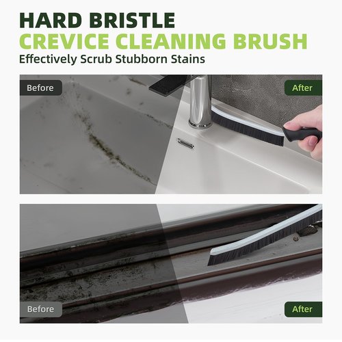 KMOSENIA Cleaning Brush - Hard Bristle Crevice Cleaning Brush for Tight Spaces, Gap Scrub Brush, Bathroom Grout Brush, Thin Brush for Household Use, Home Kitchen Toilet Cleaning Supplies