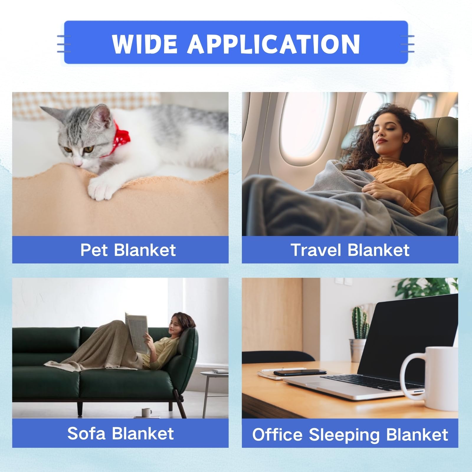 CZFZTXL Fleece Throw Blankets Bulk Fleece Blankets Solid Wholesale Lightweight Warm Soft for Pet Bed Sofa Office Wedding Gifts Travel Seasons Multiple Plaid 50x60 Inches Pack of 6