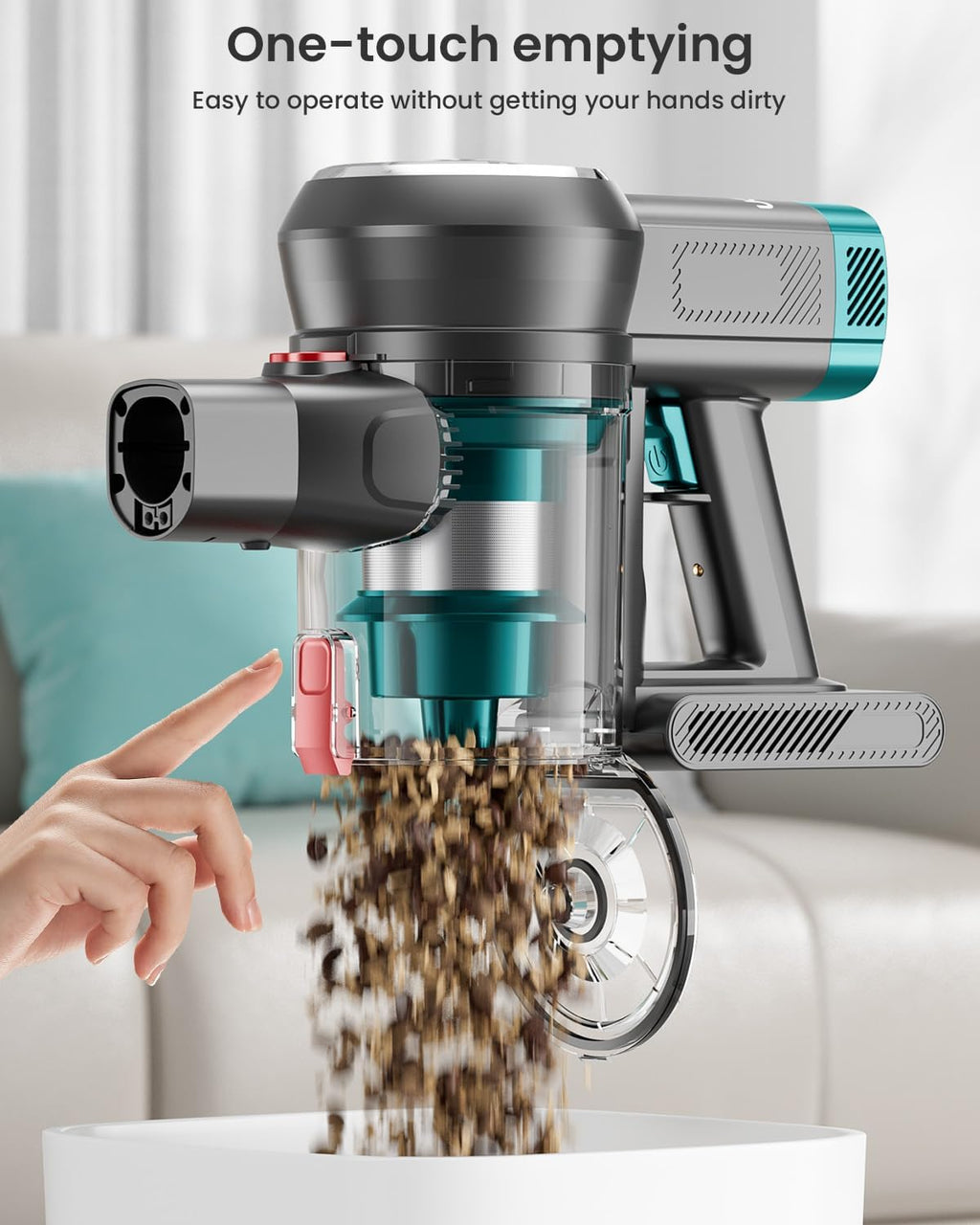 Skiennix Cordless Vacuum Cleaner - 650W Lightweight Stick with OLED Display & Anti-Tangle Brush | Up to 70 Minutes Runtime for Home, Carpets & Pet Hair