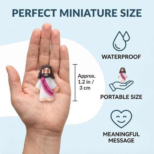 33PCS Mini Jesus Figurines by [Brand Name] - Multicolor Tiny Christian Statues for Easter Gifts | Perfect for Hide and Seek Games