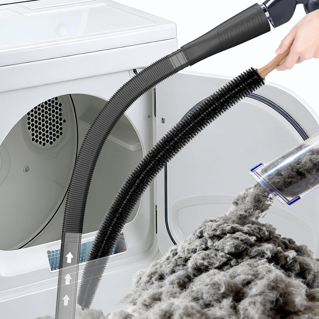 Sealegend Dryer Vent Cleaner Kit - Vacuum Hose Attachment & Lint Brush for Efficient Cleaning | Black