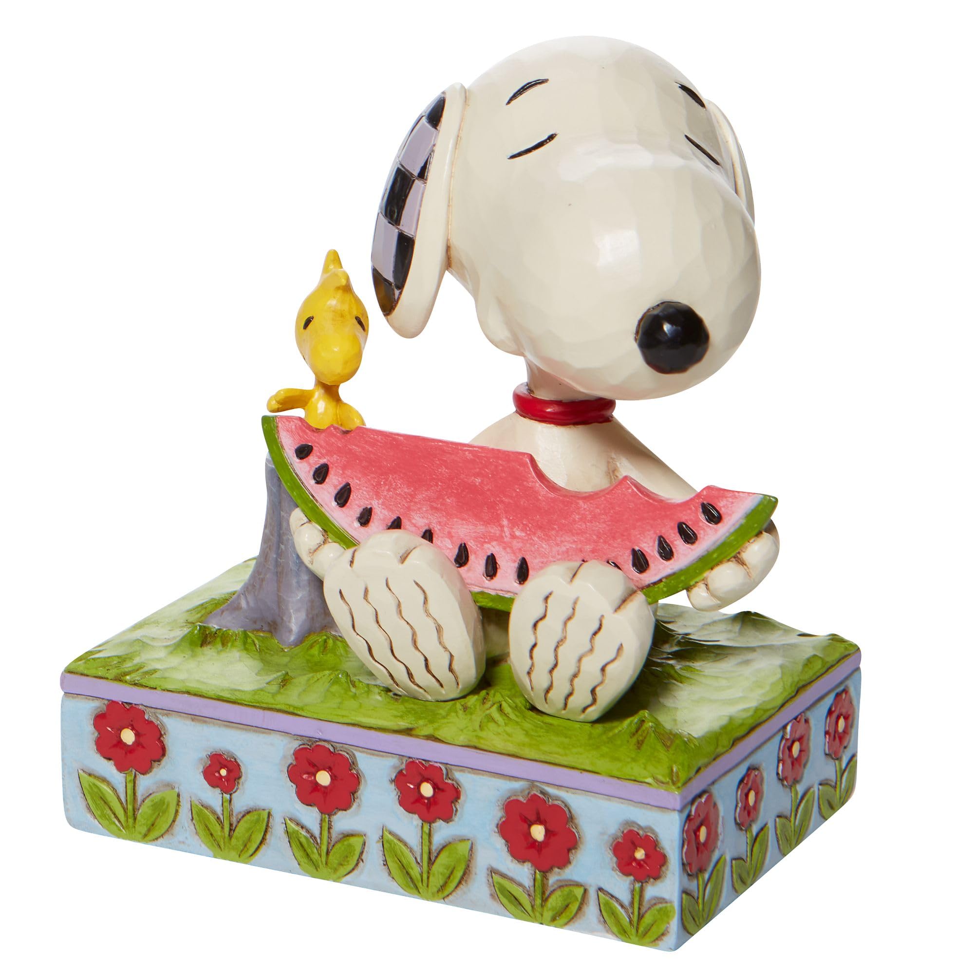 Enesco Peanuts by Jim Shore JSPEA Snoopy Watermelon Figurine, 4.625 Inch
