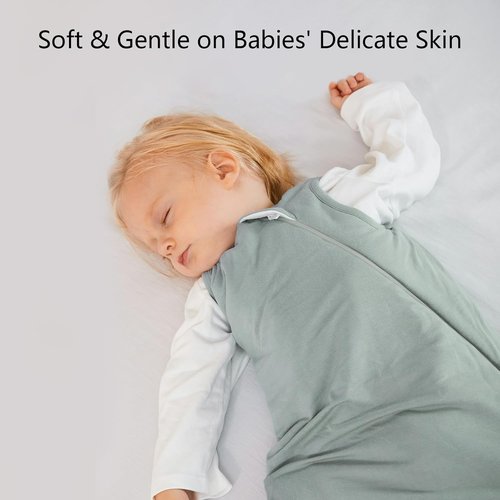 BubblePanda Bamboo Sleep Sack - Soft & Lightweight 0.5 Tog for Toddlers 12-18 Months | 2-Way Zipper