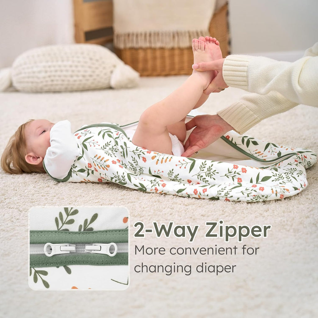 Yoofoss Baby Sleep Sack | 1.5 Tog Wearable Blanket for 6-12 Months | 100% Organic Cotton, Warm & Soft