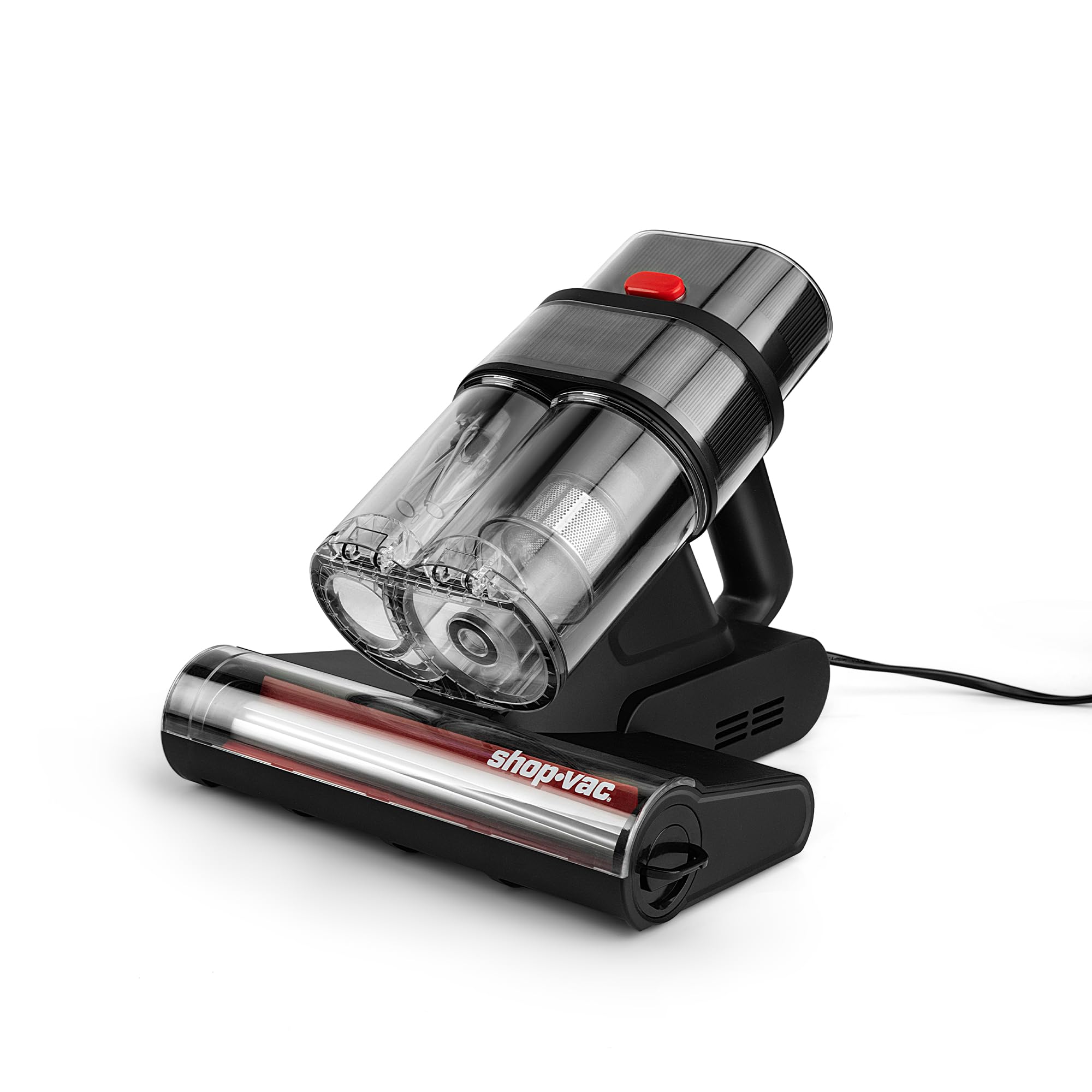 Shop-Vac Mattress Vacuum Cleaner, 14KPa Powerful Bed Vacuum with 253.7nm UV-C Light, 36960 RPM/Min Tapping, HEPA Filter & Ultrasonic, Dual Cup Filtration, for Bed, Sofa, Couch, 400W, 15.4 ft Corded
