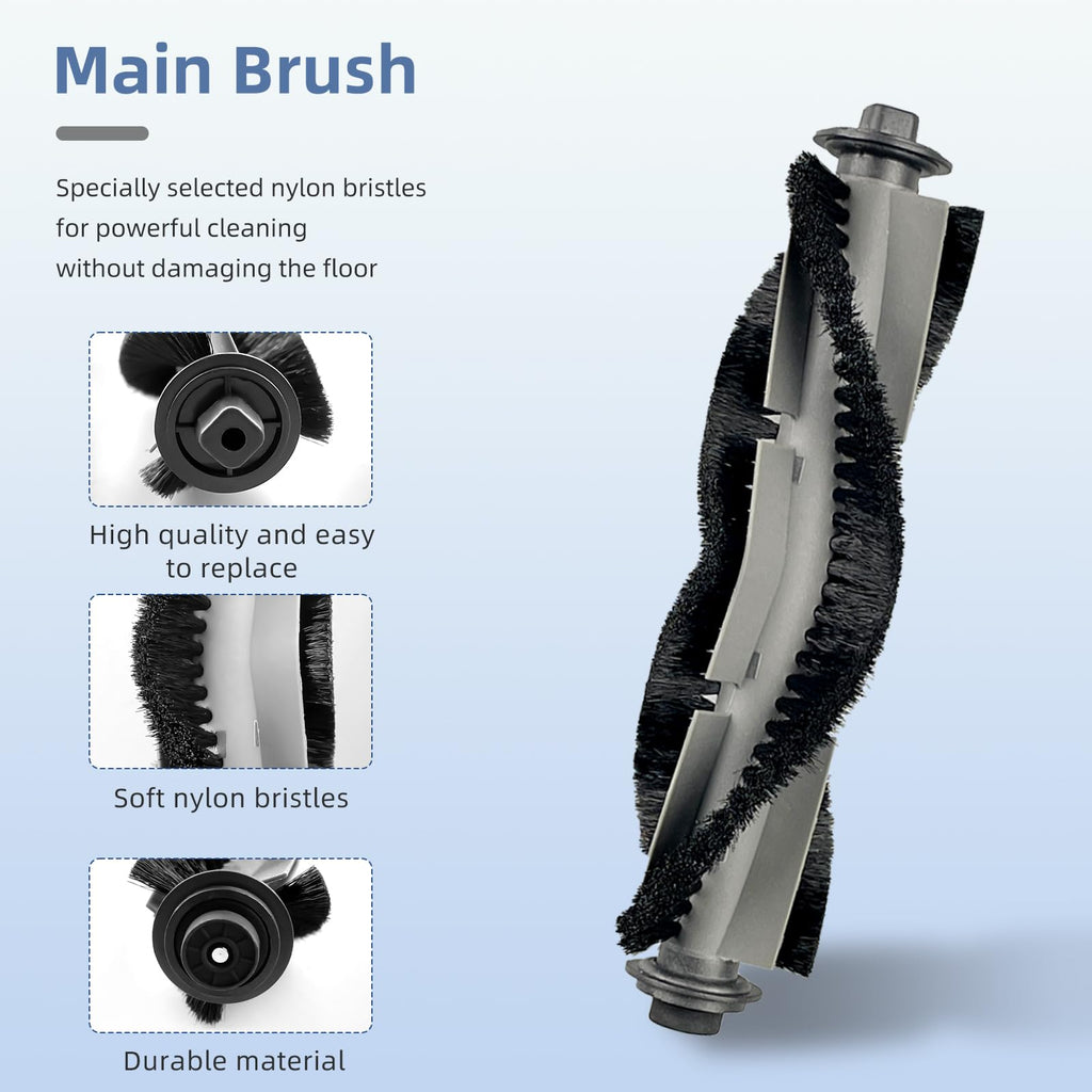 Replacement Parts Compatible with AIRROBO P20 Robot Vacuum Cleaner Spare Parts Accessories 1 Main Brush 6 HEPA Filter 6 Side Brushes, 𝐍𝐎𝐓 𝐟𝐨𝐫 𝐓𝟐𝟎 / 𝐓𝟐𝟓 / 𝐓𝟑𝟎 / 𝐏𝟑𝟎