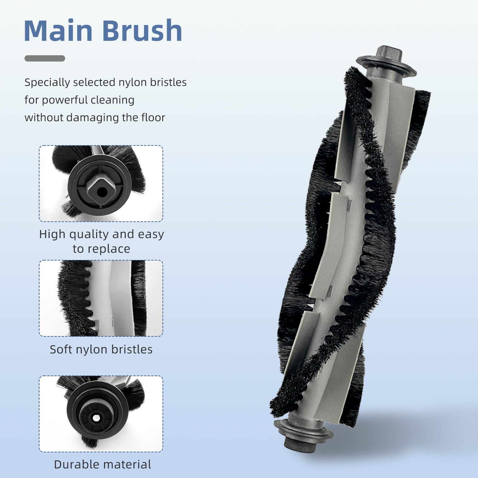 Replacement Parts Compatible with AIRROBO P20 Robot Vacuum Cleaner Spare Parts Accessories 1 Main Brush 6 HEPA Filter 6 Side Brushes, 𝐍𝐎𝐓 𝐟𝐨𝐫 𝐓𝟐𝟎 / 𝐓𝟐𝟓 / 𝐓𝟑𝟎 / 𝐏𝟑𝟎