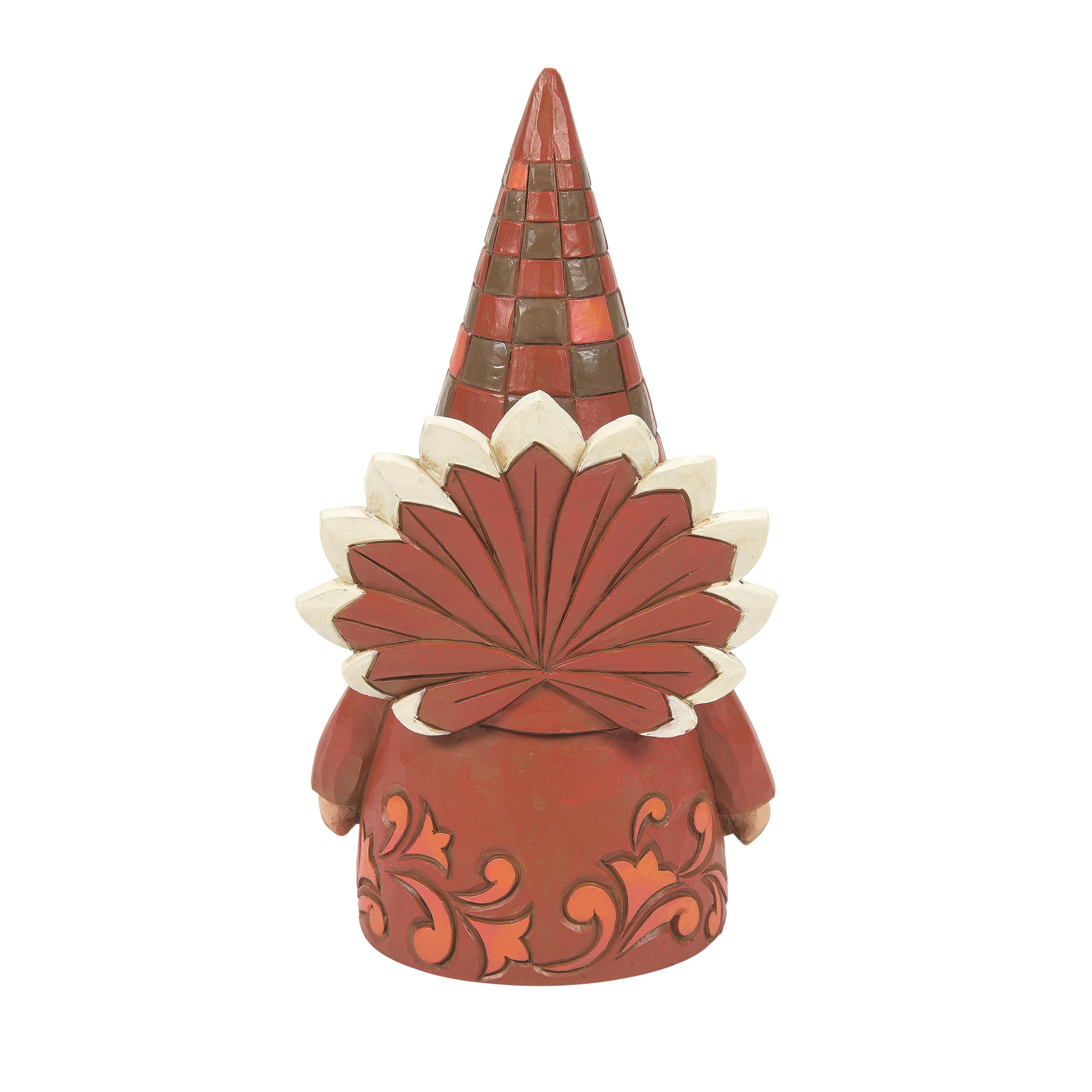 Enesco Jim Shore Heartwood Creek Harvest Turkey Gnome Gobble Figurine- Stone Resin Hand Painted Crafted Collectible Gnomes Mini Figurines Thanksgiving Home Decor Statue, 6.3 Inch