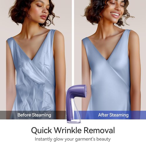 HiLIFE Portable Clothes Steamer - 700W Handheld Design with 240ml Capacity | Removes Wrinkles (Royal Purple)