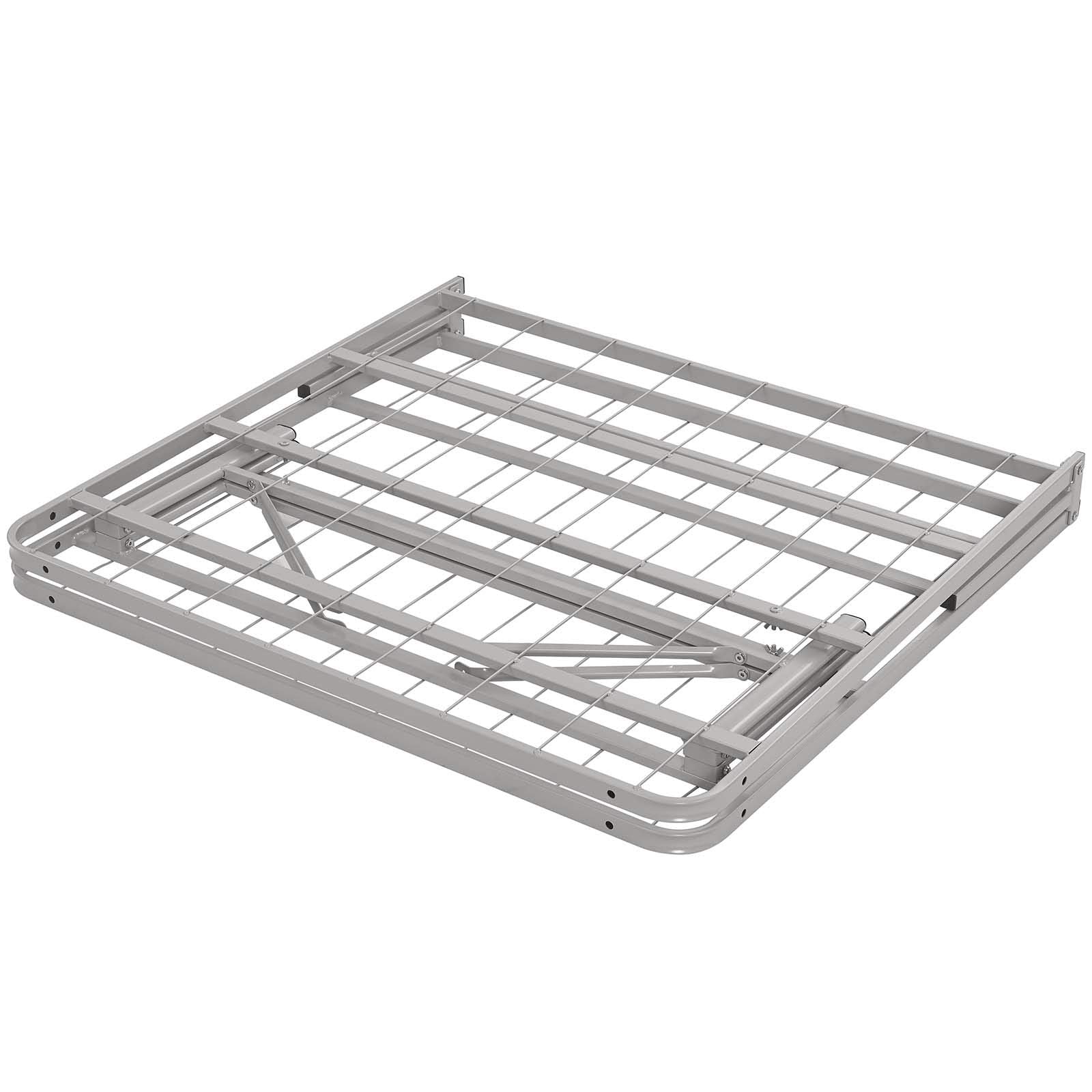 Modway Horizon Replaces Box Spring-Folding Metal Mattress Bed Frame, Twin, Gray