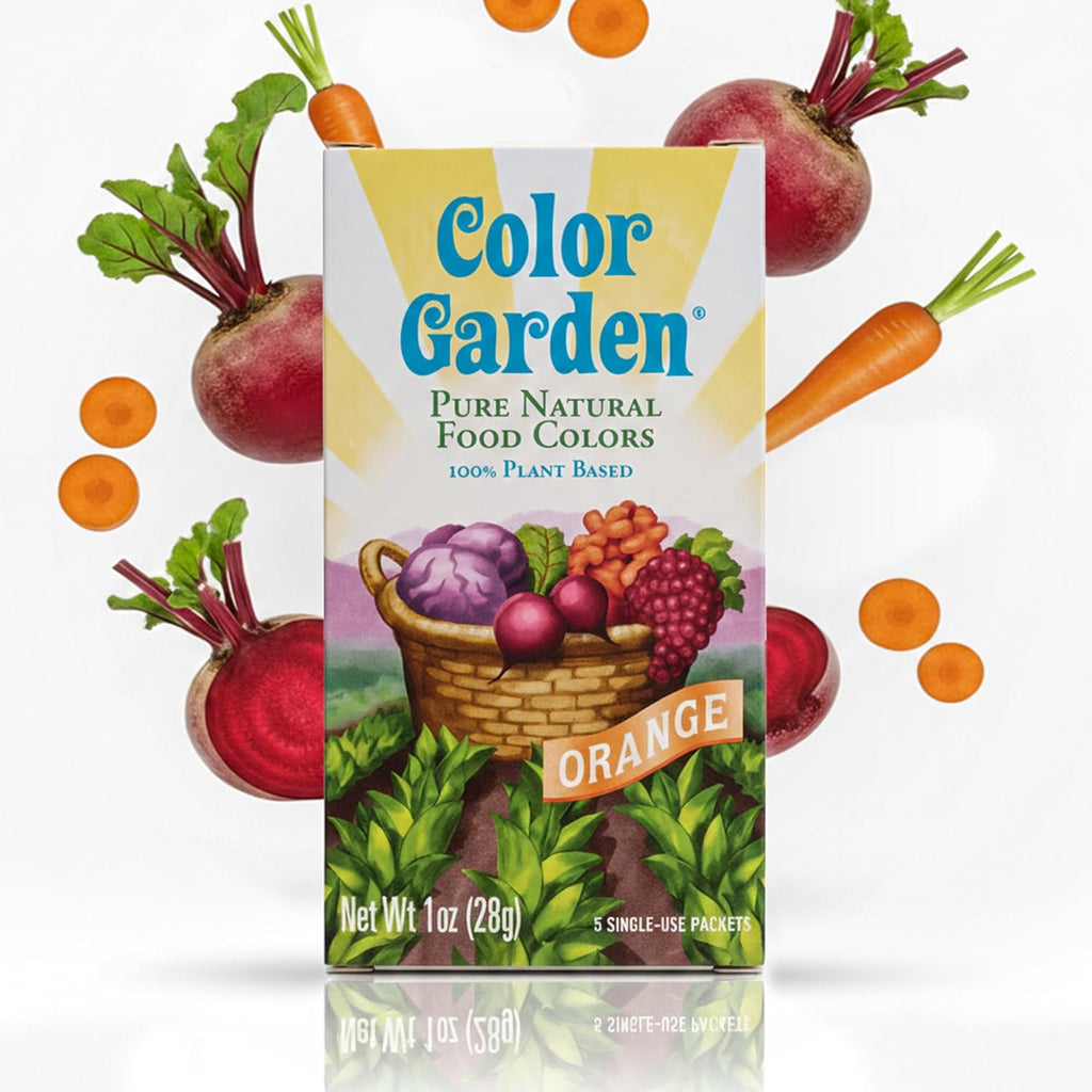 Color Garden Pure Natural Food Coloring - Orange | Plant-Based, Vegan, Non-Toxic Liquid Dye - 5 ct, 1 oz