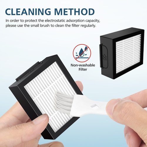 Combo 10 Max/ j9+/ j7+ HEPA Filters ONLY Compatible With i-Robot Roomba Combo 10 Max, Combo j9+, Combo j7+ Robot Vacuum (𝗡𝗼𝘁 𝗙𝗶𝘁 𝗳𝗼𝗿𝗥𝗼𝗼𝗺𝗯𝗮 j7/ j7+/ j9/ j9+)
