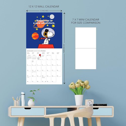 Graphique 2025 Peanuts Wall Calendar - 12” x 12” | Thick Paper | Large Monthly Grid & Holidays