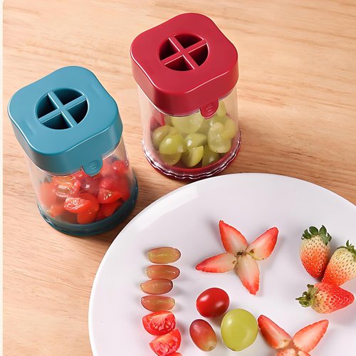 Grape Cutter for Toddlers by New - Safe Slicing Tool for Grapes, Strawberries & More | Black