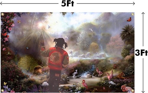 **Chief Aesthetic Garden of Eden Flag - Durable 3x5 Feet Tapestry for Indoor & Outdoor Decor**