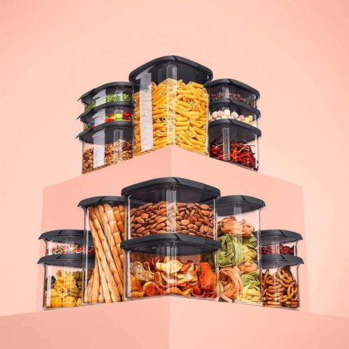 Tupperware Crystal Clear Store & Serve Collection Ultra Clear Big Square Tritan/Copolyester Food Storage Container Set, Dishwasher Safe and BPA Free (2 Containers, 2 Lids)