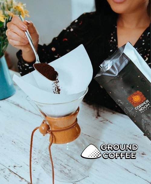 Copper Moon Medium Roast Ground Coffee, Caramel Vanilla Blend, 12 Ounce Bag