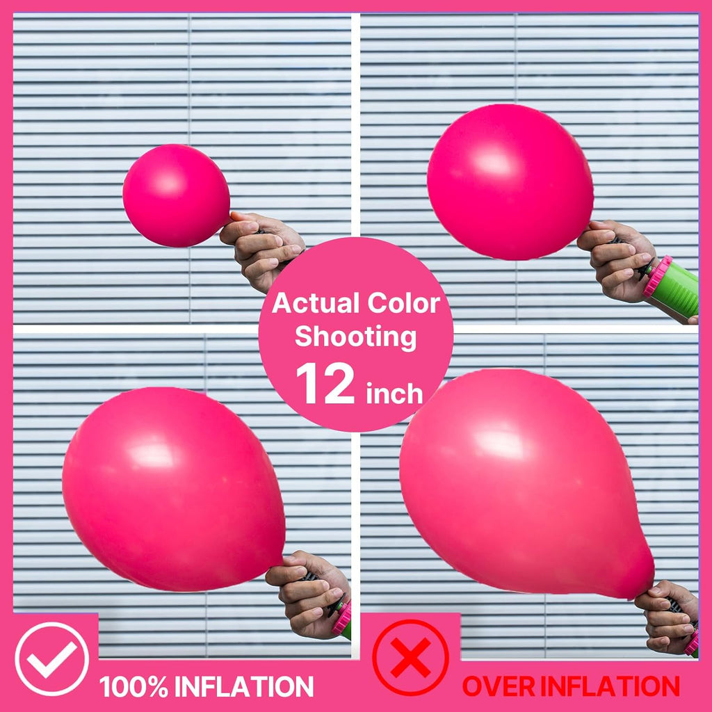 PartyWoo Hot Pink Balloon Arch Kit - 85 Pcs in Various Sizes for Baby Showers, Weddings & Birthdays | Fuchsia Decor