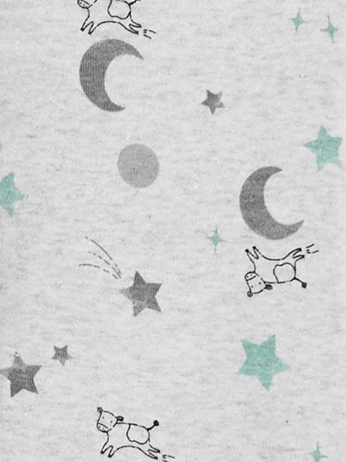 Carter's Baby Boys' Snug Fit Footed Cotton Pajamas - 3-Pack, Soft & Comfortable for All Night Wear