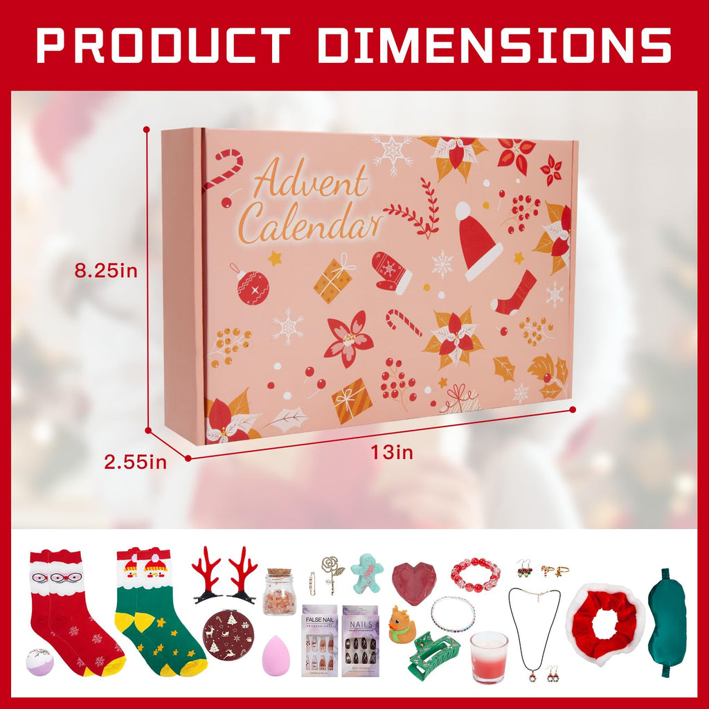 Advent Calendar 2025 Adult Set for Women Christmas Gifts Surprise Box 24 Days of Christmas Advent Calendar for Mom Wife Girlfriend Sister