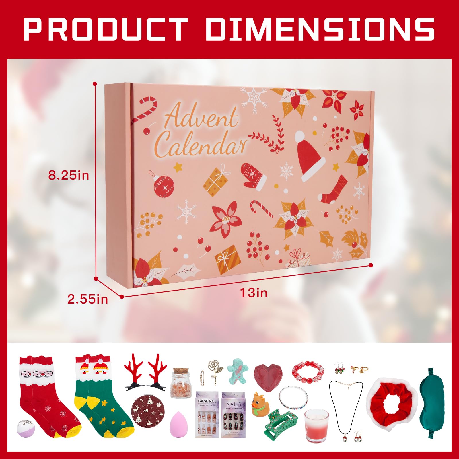Advent Calendar 2025 Adult Set for Women Christmas Gifts Surprise Box 24 Days of Christmas Advent Calendar for Mom Wife Girlfriend Sister