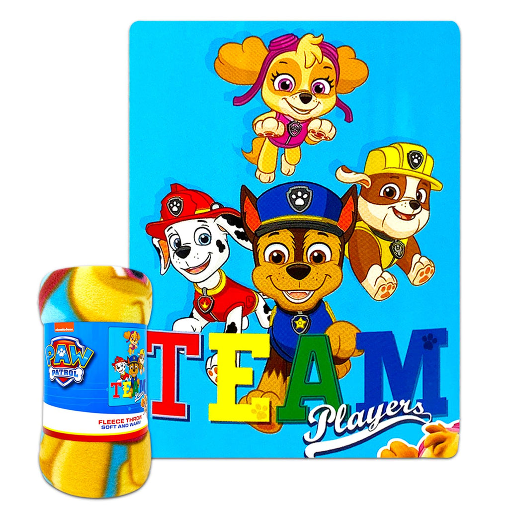 Paw Patrol Sleepover Set for Boys and Girls - Bundle with 45 x 60 Inch Fleece Blanket, Tote Bag, More | Paw Patrol Bedroom Decor for Kids, Toddlers