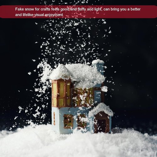 Apragaz Christmas Fake Snow - 30 Ounces of Artificial Dry Plastic Snowflakes for Holiday Decor