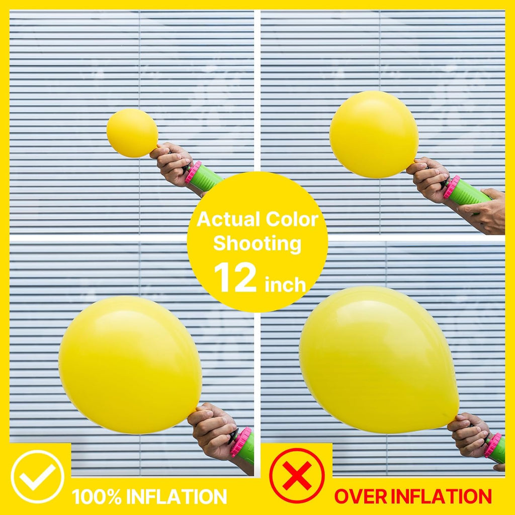 PartyWoo Yellow Balloons - 127-Piece Matte Latex Balloon Arch Kit for Easter & Birthday Celebrations | 5-18 Inch Sizes