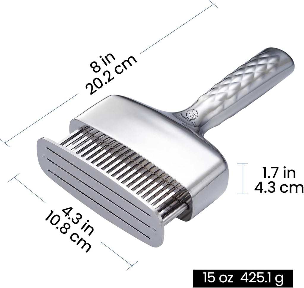 Meat Tenderizer Tool - Stainless Steel Blade with Extra Long Handle | Rustproof One-Piece Design