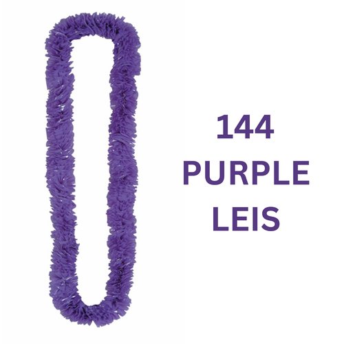 Beistle 144-Pack Soft-Twist Poly Leis Party Favors, 1-1/2 by 36-Inch, Purple