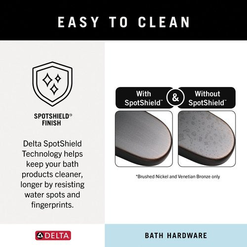 DELTA FAUCET Rubber Limited 76435-RB Ashlyn Double Towel Hook Bath Hardware Accessory in Venetian Bronze