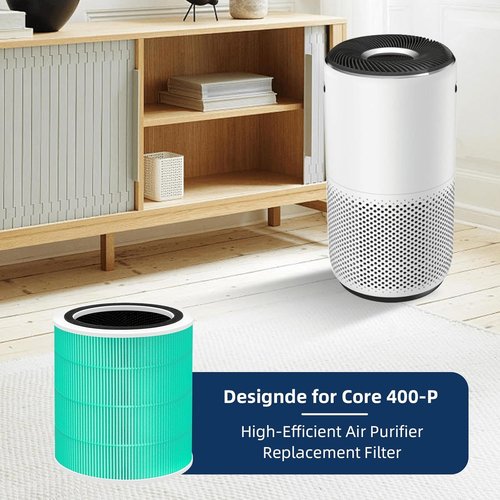 LEVOIT Core 400S Replacement Filter - 3-in-1 True H13 HEPA & Activated Carbon - Green