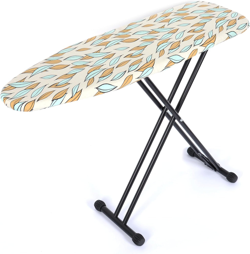 Veiox Ironing Board - Foldable Full Size with Heat Resistant Cover & Adjustable Height | 13x43 Inches