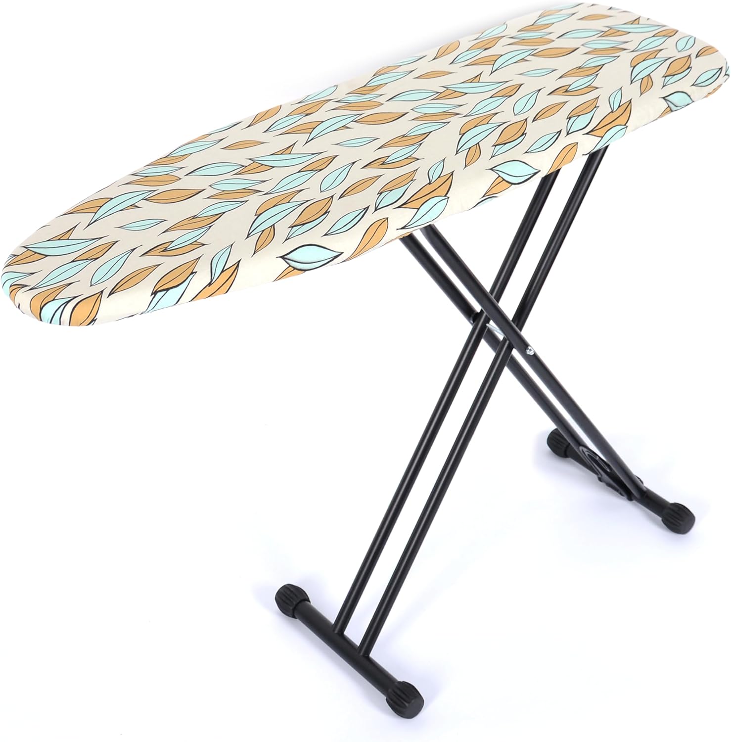 Veiox Ironing Board - Foldable Full Size with Heat Resistant Cover & Adjustable Height | 13x43 Inches
