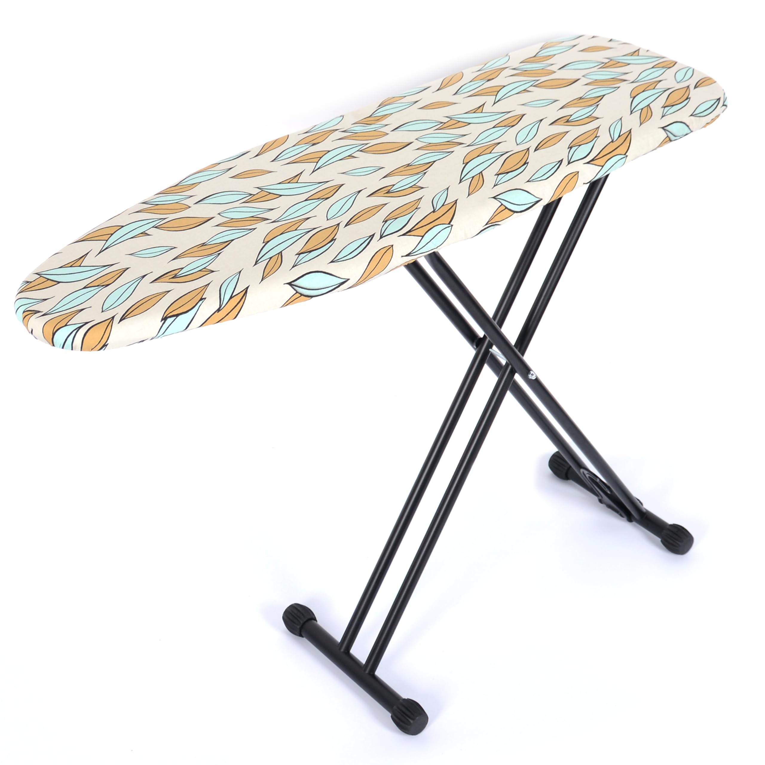 veiox Ironing Board with Heat Resistant Cover,Foldable Full Size Iron Board,Heavy Sturdy Legs,Height Adjustable,Wall Mount & Closet Hanger (13x43)