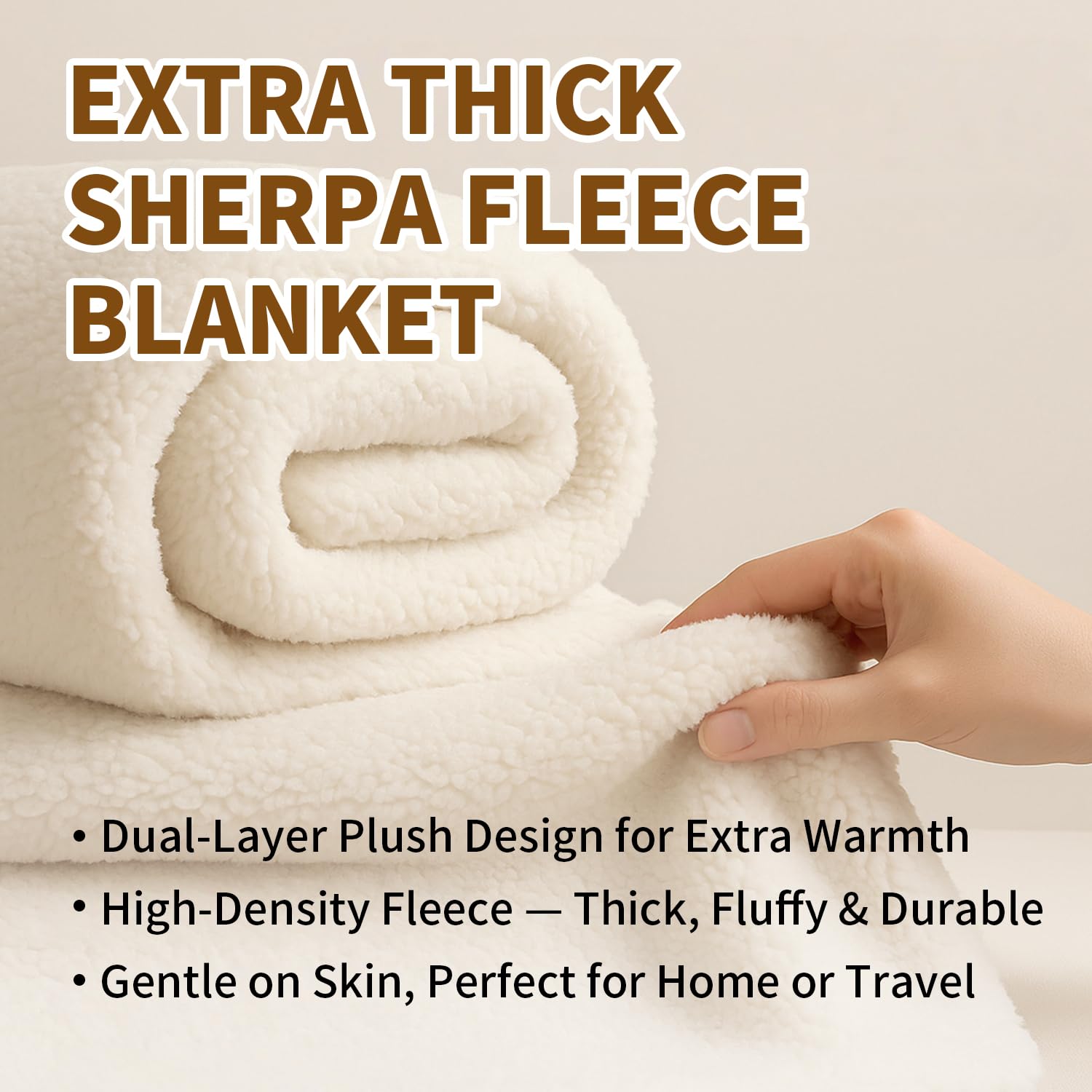 Soft Cozy Sherpa Fleece Baby Blankets Animal Pattern Fluffy Plush Receiving Blanket for Newborn Infant Toddler Thick Warm Crib Stroller Blanket for Boys Girls 30"x40" White Sheep