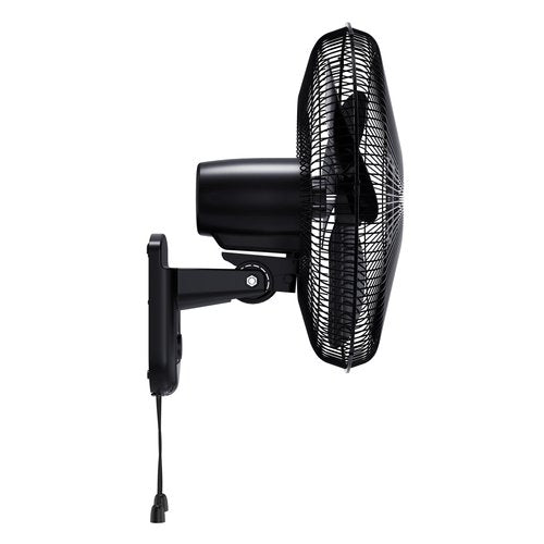 Comfort Zone 16-Inch Oscillating Wall Mount Fan – Quiet 3-Speed Indoor Fan with 60° Adjustable Tilt, Pull-Chain Control & Durable Metal Grille – Space-Saving Cooling for Home, Office, & Greenhouse
