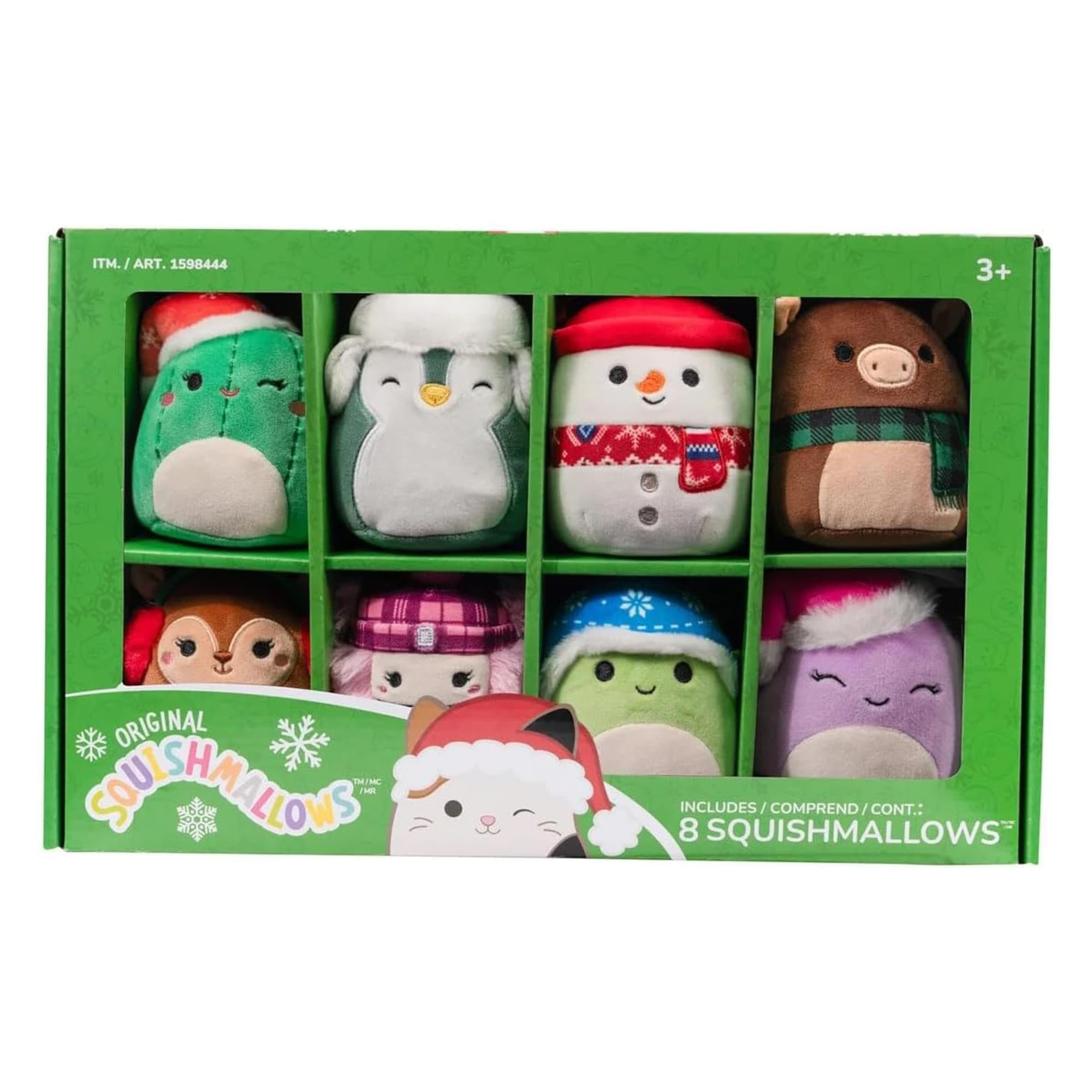Squishmallows 4-inch Ornament Plush 8-Pack Assorted (Winter)