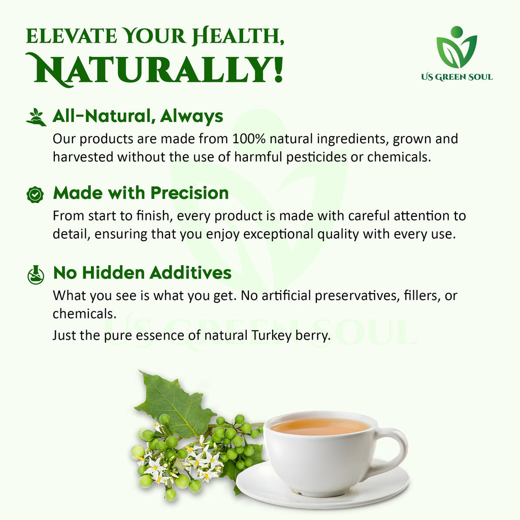 Turkey Berry Leaves - 100% Pure, Dried Organic Leaves for Cooking, Tea, and Herbal Remedies
