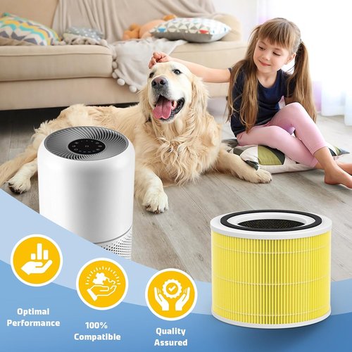 LEVOIT Core 300 Replacement Filter - 3-in-1 H13 True HEPA & Activated Carbon, 4-Pack